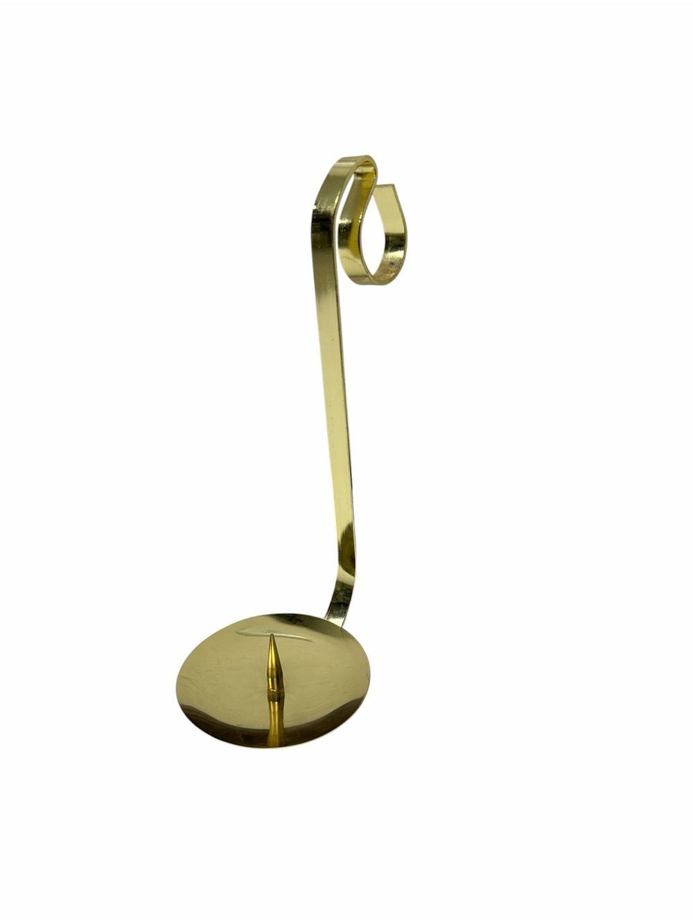 Vintage Brass Candle Holder Wall Sconce Tone Scroll Design Taper Candlestick
